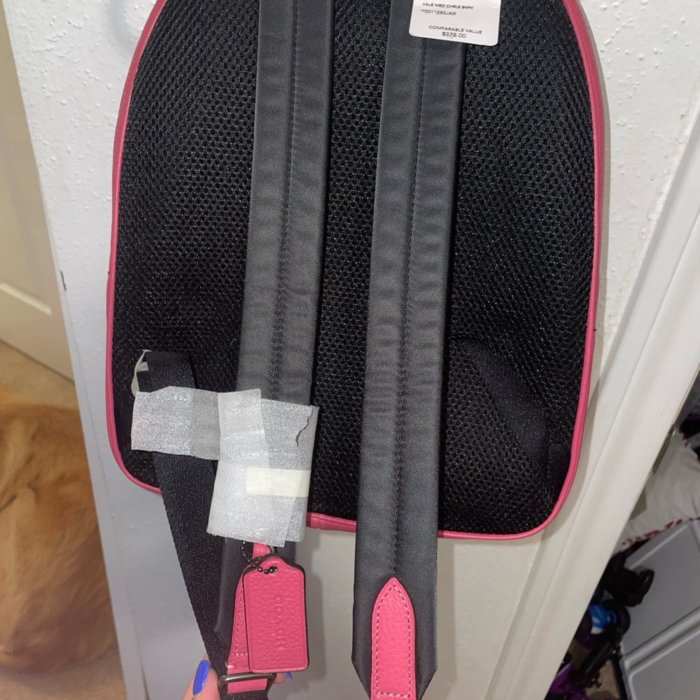 Coach Pink Leather Backpack - Picture 2 of 8